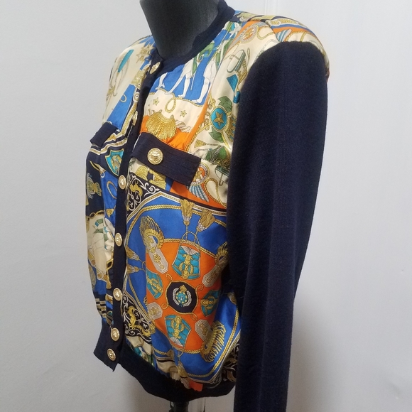 Vintage Worldly Things Cardigan with Fun Print - Picture 2 of 7